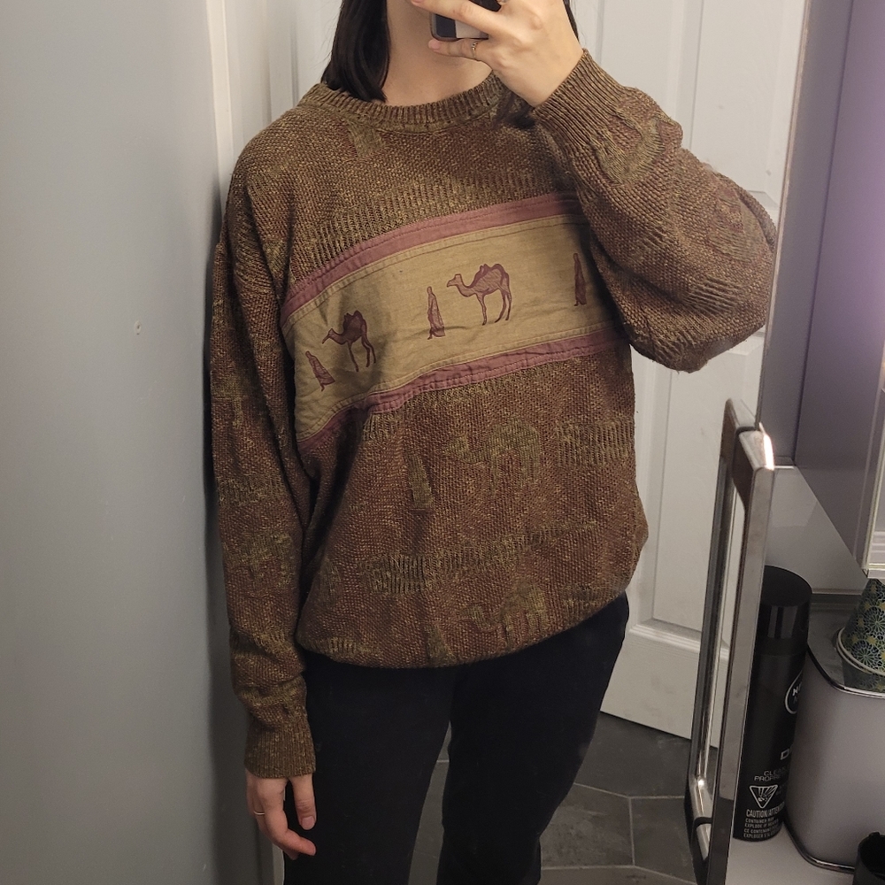 Vintage italian knit - camels